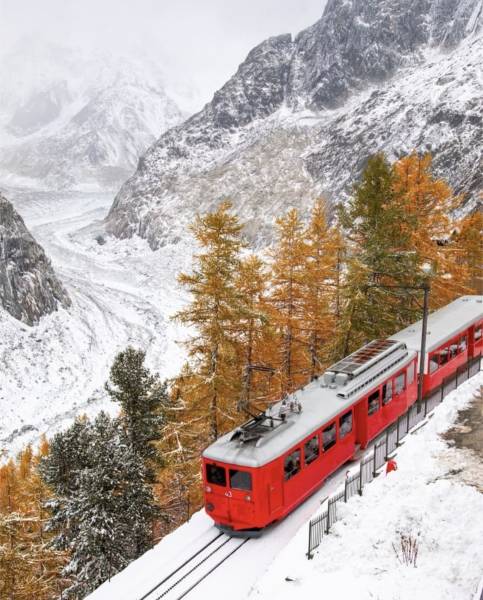 Train du Montenvers de la Mer de Glace pour un séminaire